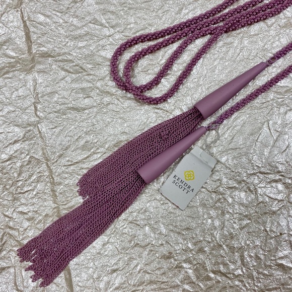 Kendra Scott Lilac Matte Phara Tassel Necklace NEW - Picture 3 of 8